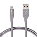 AmazonBasics Lightning to USB A Cable, Advanced Collection, MFi Certified iPhone Charger, Gray, 3 Foot, 2 Pack