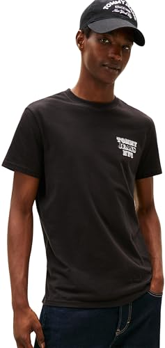 Camiseta de Manga Corta Hombre Slim Entry con Cuello Redondo, Negro (Black), XXL