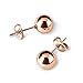 UHIBROS 316L Stainless Steel 24K Rose Gold Round Ball Stud Earrings …
