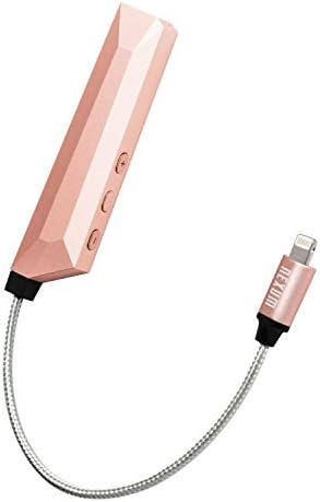 Nexum AQUA Portable Battery-Free, In-Line Headphone DAC and Amplifier - iPhone Lightning, Rose Gold