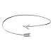 SENFAI Arrow Bangle Adjustable Wire Wrapped Bracelet Simple Style (Silver)