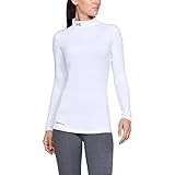 Under Armour Women's ColdGear Authentics Mock, White/Metal, Medium