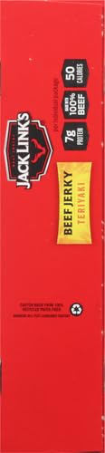 JACK LINK’S TERIYAKI BEEF JERKY MULTIPACK – (5 PACK) 0.625 OZ BAGS – READY TO EAT REAL MEAT PROTEIN SNACKS – 7G PROTEIN PER SERVING – MADE WITH 100% REAL BEEF