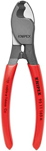 KNIPEX Cable Cutters 165 mm Red Classic Ambidextrous Stainless Steel