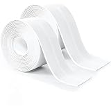 2 Pack Caulk Tape 1.5 Inch X 10.5 Feet - Self-Adhesive Bathroom Kitchen Sealing Strip, White