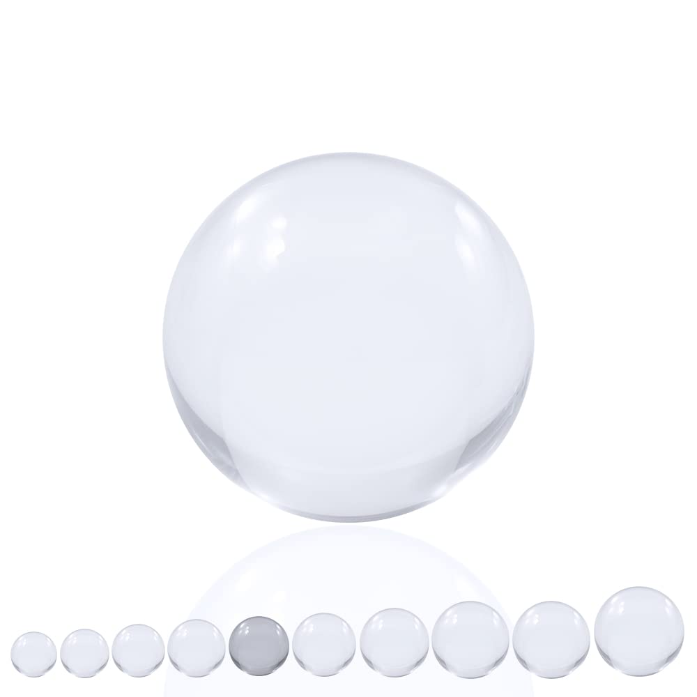 Juggle Dream 80mm Clear Acrylic Contact Juggling Ball - Transparent Clear Contact Juggling Manipulation Performance Balls