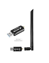 Adaptador inalámbrico USB de 1200 Mbps de memoria torial RTL8812 Chipset con antena de 5 dBi de doble banda AC1200 WiFi Dongle IEEE 802.11 a b g n ac para ordenador portátil de sobremesa USB 3.0 adaptador de red compatible con Windows 10 Mac Linux