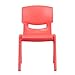 Flash Furniture Red Plastic Stackable School Chair with 15.5'' Seat Height