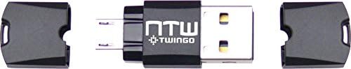 Twingo by NTW - Twin USB On-the-Go Swappable Micro SD Card Reader, USB and Micro USB - NUST2-AMC-MMCBK