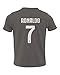 Spark Apparel Soccer Shirt #7 Cristiano Ronaldo CR7 Little Kids Girls Boys Toddler T-Shirt