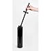 mDesign Extra Slim Compact Freestanding Plastic Toilet Bowl Brush and Holder for Bathroom Storage and Organization - Modern, Space Saving, Sturdy, Deep Cleaning, Covered Brush - Black