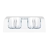 Cosaux FM20 Wii Remote Charger, Wii Dual Charger Wii Charger Docking Station with Two 2800mAh Rechargeable Battery Pack and LED Light Indicator for Nintendo Wii Controller - White