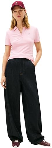 Polo de Manga Curta Feminino Slim Fit, Rosa (Bonita Pink), XL