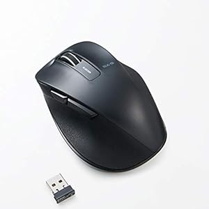 ELECOM Dr.EXG Wireless Mouse 2.4GHz 5 Buttons BlueLED Mouse/Ergonomic Design/Back Forward Button / 2000 DPI/Gaming/M…
