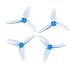 16pcs Gemfan Flash 2540 3-Blade Propeller 2.5inch Triblade Props Compatible with 1105 1106 Brushless Motor for DIY Micro FPV Drone Quadcopter (Transparent Blue)