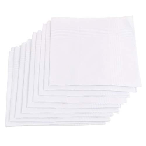 Men's Handkerchiefs,100% Soft Cotton Hankie
