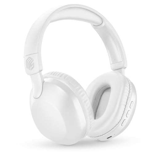 Auriculares inalámbricos de Diadema Ajustable Easy con Bluetooth, Controles, micrófono Integrado, Puerto Jack de 3,5 mm y hasta 30 Horas de autonomía