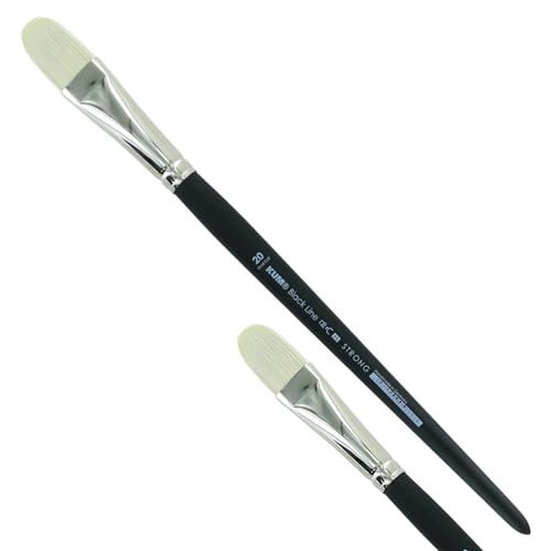 KUM 5123511 - Pinceau acrylique et à huile Black Line, langue de chat, taille 20, pour artistes, pinceaux pour artistes, matériel pour artistes