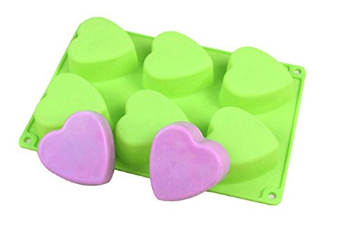 2 Silicone Heart Shaped Molds – Hearts for Valentine’s Day Baking - Shapes for Soap Candy Cake – DIY Baked Gifts Chocolate Supplies - Baking & Holiday Party Decoration - Random Colors Sent - Thumbnail 7