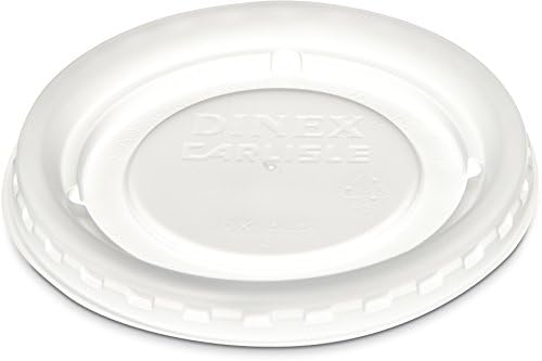 Dinex DX21259000 Polystyrene Disposable Lid, Translucent, For Aladdin 8oz Mug and 5oz Bowl (Case of 2000)