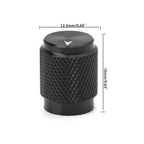 Kingjinglo 12.5x16mm Potentiometer Knob Cap Aluminum Volume Control Multimedia Speakers Spare Parts For HIFI Audio Amplifier Musical Instruments - Thumbnail 2