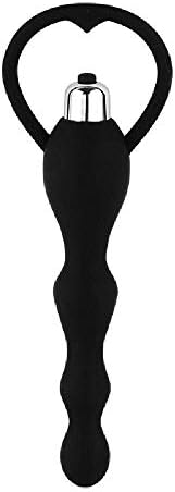 HUNAFIVG Multispeed vibritor anale Beads to-ys for Women Long anale But-t Plu-g G Sport vibritor erothic to-ys Product for Men Black OneSize