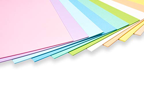 perfect ideaz - 50 Blatt Fotokarton DIN-A4, 10 Pastell-Farben, 300 g/m², Made in Germany, Blauer Engel zertifiziert – Bild 3