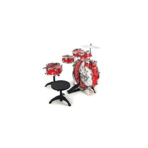 11pc Kids Boy Girl Drum Set Musical Instrument Toy Playset RED