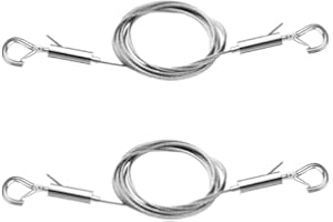 AYAWA 2PCS Adjustable Picture Hanging Wire Kit,Mirror Frame Hanging Kit,6.6FT Heavy Duty Stainless Steel Wire Rope for Hanging Pictures,Mirrors,Billboards,Tool Free Cables Rope with Hooks,Hold Up to 66lbs