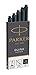 PARKER QUINK Long Fountain Pen Ink Refill Cartridges, Black, 5 Count