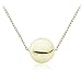 Hoops & Loops Flash Plated Gold Sterling Silver 10mm Polished Ball Bead Necklace