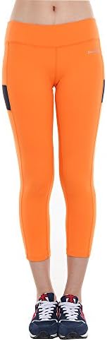 Womens Fitness Yoga Leggings Jogging Exercise Capris Pants Orange Size L