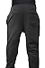 Hat and Beyond Mens Active Fleece Jogger Pants Casual Urban Harem Slim Fit Elastic (Medium, 1HC0003_Black)