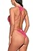 Avidlove Lingerie for Women Teddy Sexy One Piece Lace Babydoll Bodysuit Rose Red XX-Large