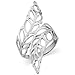 MIMI 925 Sterling Silver Elegant Long Bypass Leaf Ring