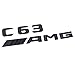 Ricoy Matt Black Rear 3D C63 AMG Letters Emblem Badge Sticker Logo For Mercedes-Benz C CL CLS E S SL