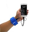 Wristband Powerbank Battery Charger, Adjustable Bracelet, Wearable External Power Bank with 3000 mAh Charging Capacity, Water-Resistant -Charge All Smartphones, Iphone 6, Samsung Galaxy- Blue