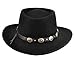 Eddy Bros. Gambler Hat Rustic American with Silver Conchos, Black, M