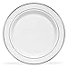 Premium Hard Plastic Round White Plates – 50 x 6” -Washable & Reusable - Party Supplies For Birthdays, Celebrations, Buffets, Fiestas, Catering & More