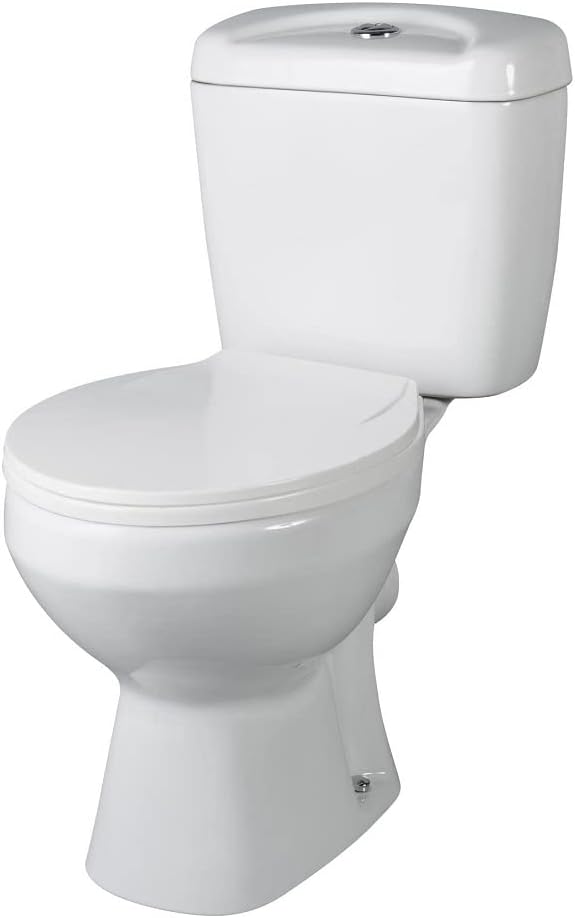 VeeBath PRI002 Ceramic White Close Coupled WC Toilet Pan Cistern Soft Close
