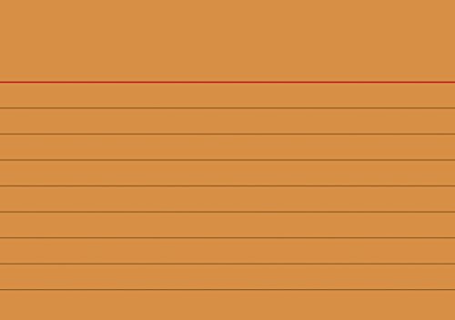 File Cards Lined A7 Orange