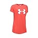 Under Armour Girls' Big Logo T-Shirt, After Burn (877)/White, Youth Large