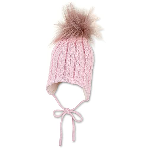 Sterntaler Strickmütze Cappello a Cuffia, Rosa, 43 Unisex-Bimbi