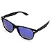 WearMe Pro -Square Horn Rimmed Soft Matte Frame Mirrored Lens Retro Sunglasses