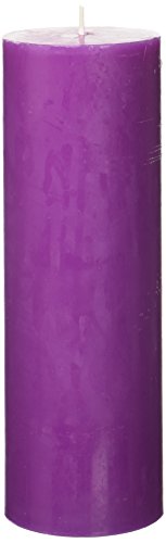 Zest Candle Pillar Candle, 3 by 9-Inch, Purple