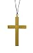 Plastic Religious Gold Cross Costume Necklace