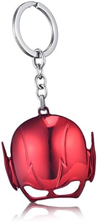 Super Hero Justice League The Flash Mask Metal Keychain Key Ring Pendant