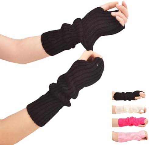 GRABAGECAN Gloves,2pcs Knitted Arm Warmers Sleeves Soft 