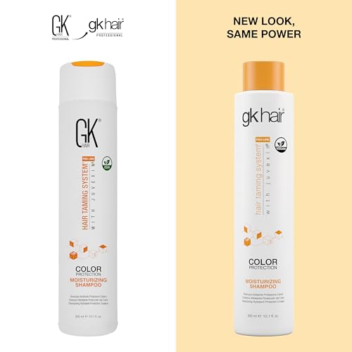 GK HAIR Moisturizing Shampoo — Deep Hydration & Color Protection for Dry, Damaged & Color Treated Hair — Sulfate Free Shampoo for Keratin Treated Hair — Restores Shine, Prevents Fading 300ml