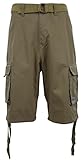 ChoiceApparel Mens Cargo Shorts with Belt